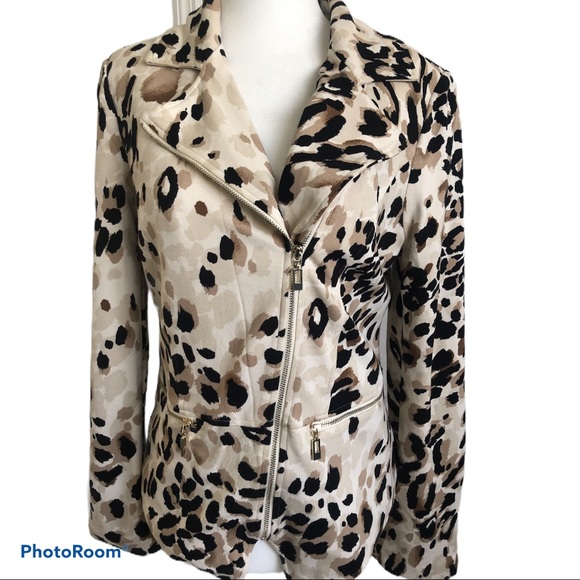 Chico's Jackets & Blazers - Chico’s Animal Moto Jacket Size 00